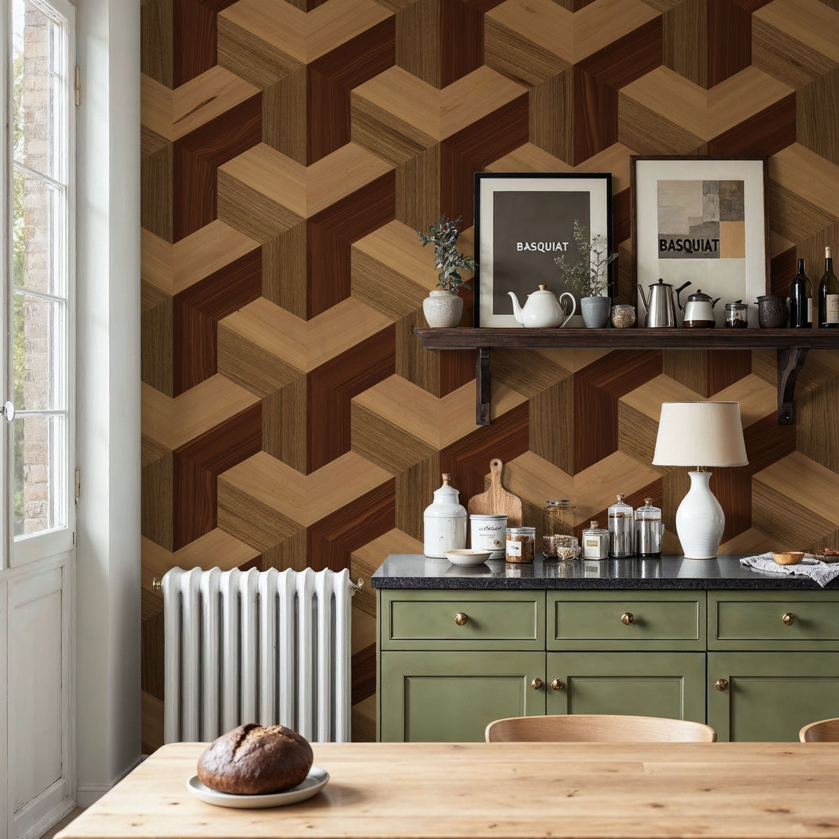 Infinity Wood Mural Wallpaper - room preview 03