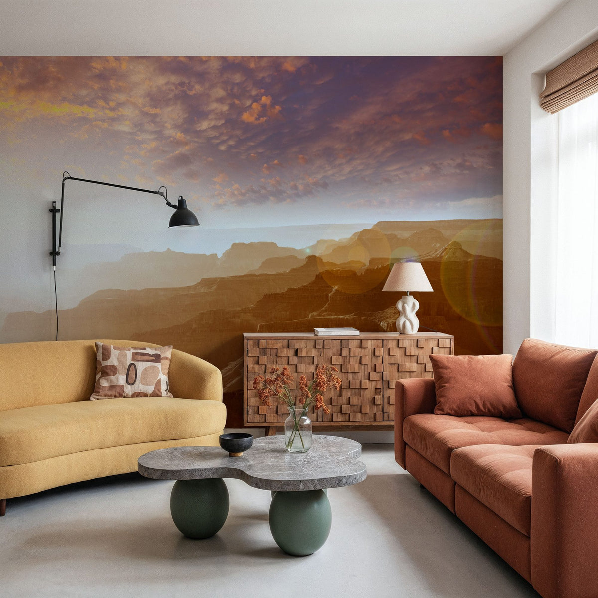 Grand Canyon Sunset Mist Mural Wallpaper - room preview 03