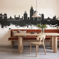 Mobile Alabama Skyline Black & White Mural Wallpaper - room preview 03