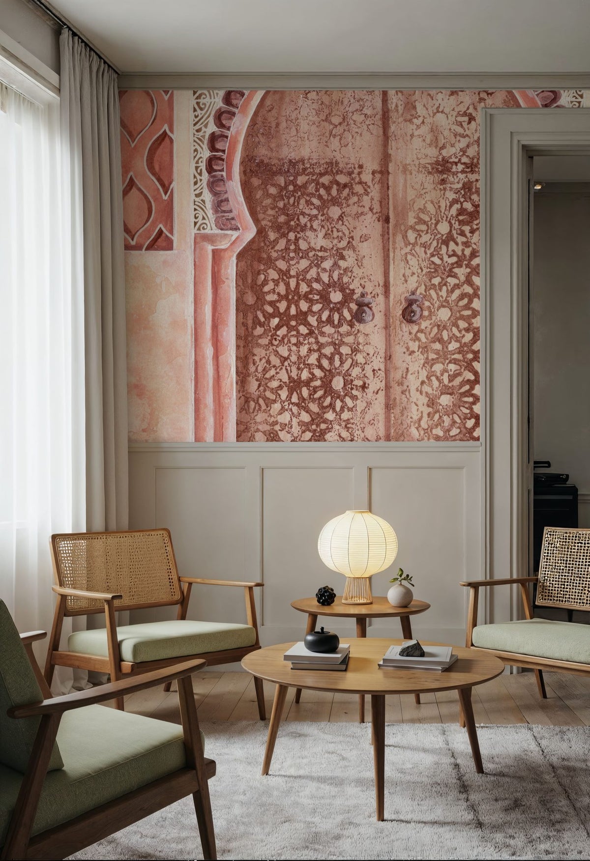 Moroccan Streets Tiled Entrance Mural Wallpaper - room preview 03
