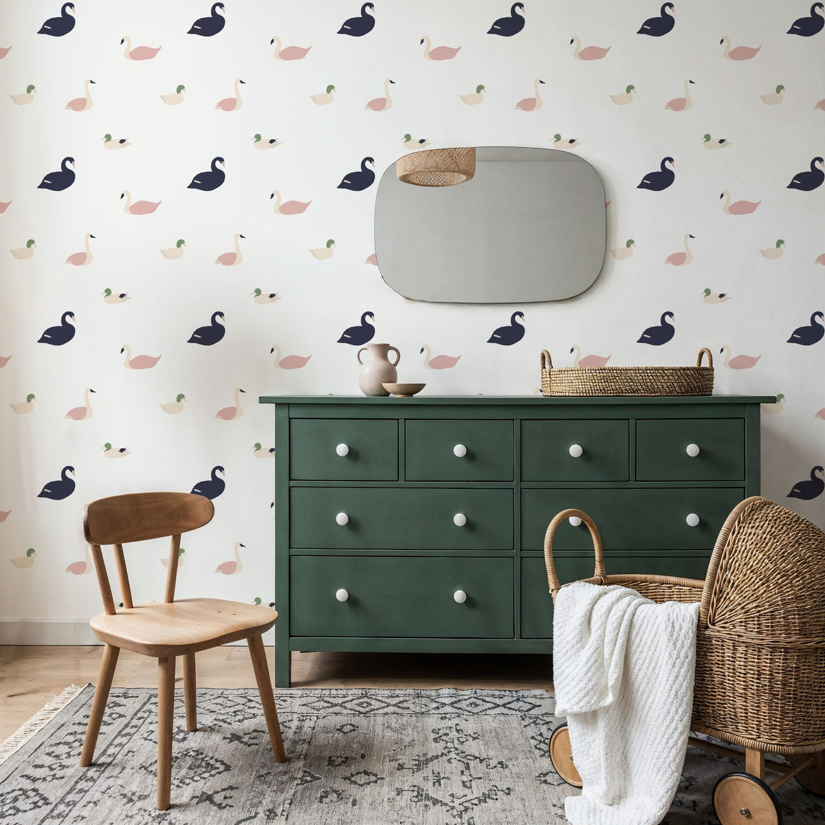 Swan Lake Mural Wallpaper - room preview 03