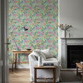 Flower Blush Mint Mural Wallpaper - room preview 03