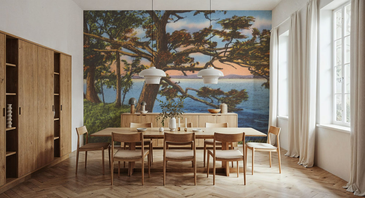 Shoreline Mural Wallpaper - Neutral Tone - room preview 03