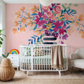 Fun Florals II Mural Wallpaper - room preview 03