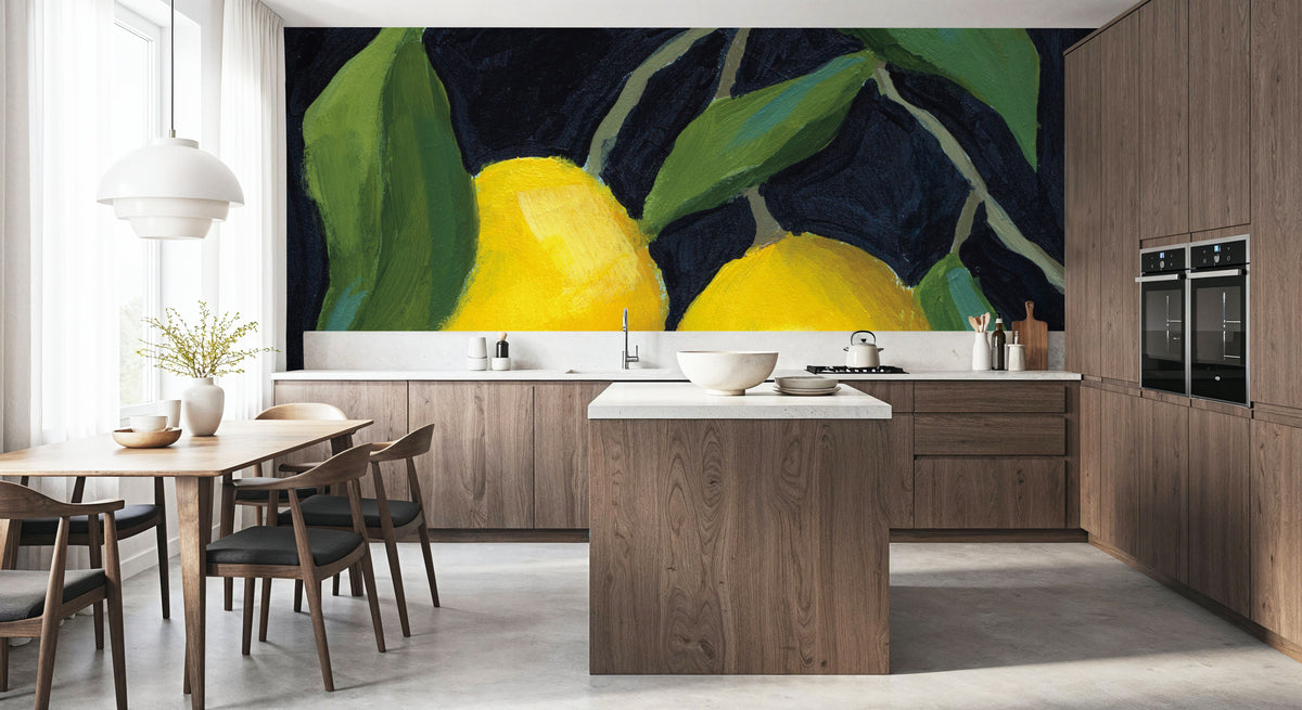 Two Lemons Mural Wallpaper - room preview 03