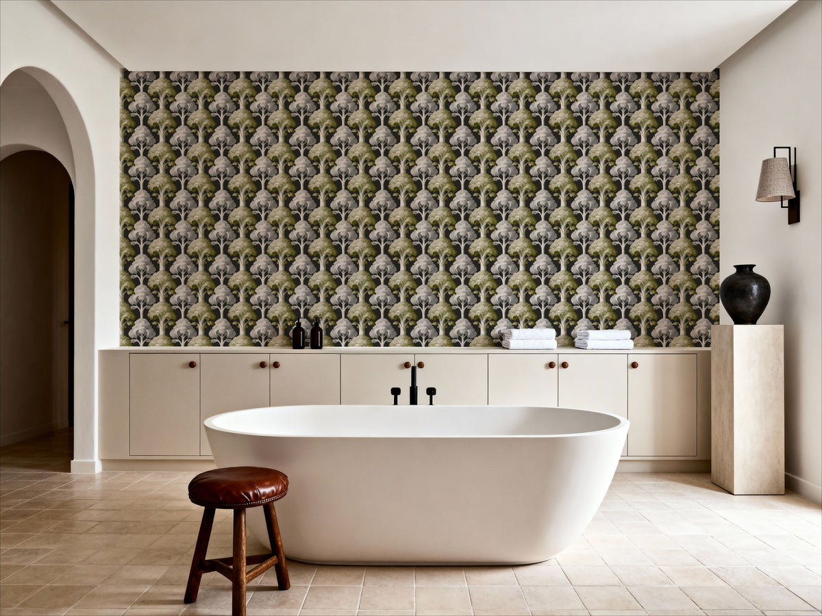 Eat Your Greens, Olive Mural Wallpaper - room preview 03