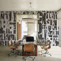 Letterpress Vintage Newspaper Collage, Grunge Mural Wallpaper - room preview 03