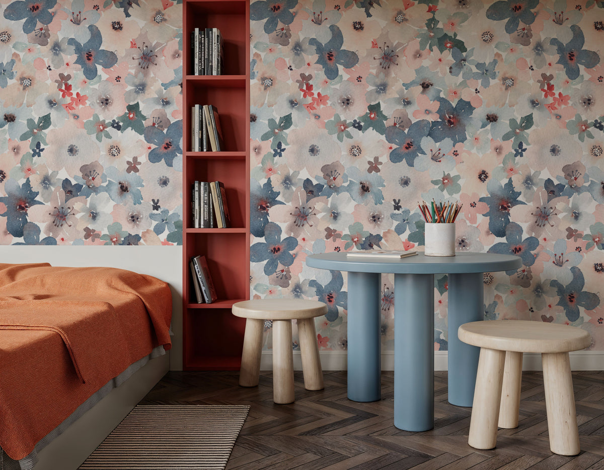 Wildflower Meadow Mural Wallpaper - Neutral Tone - room preview 03