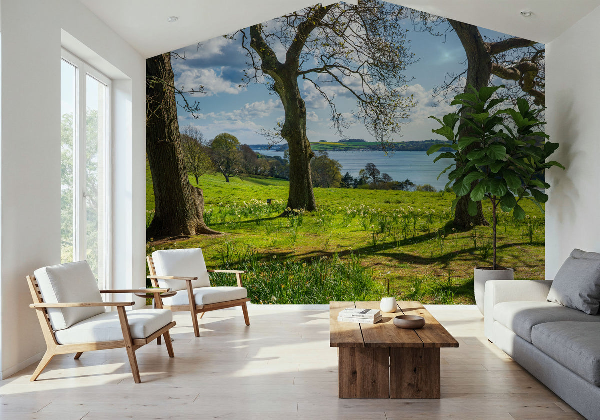 Framed Meadow Mural Wallpaper - room preview 03