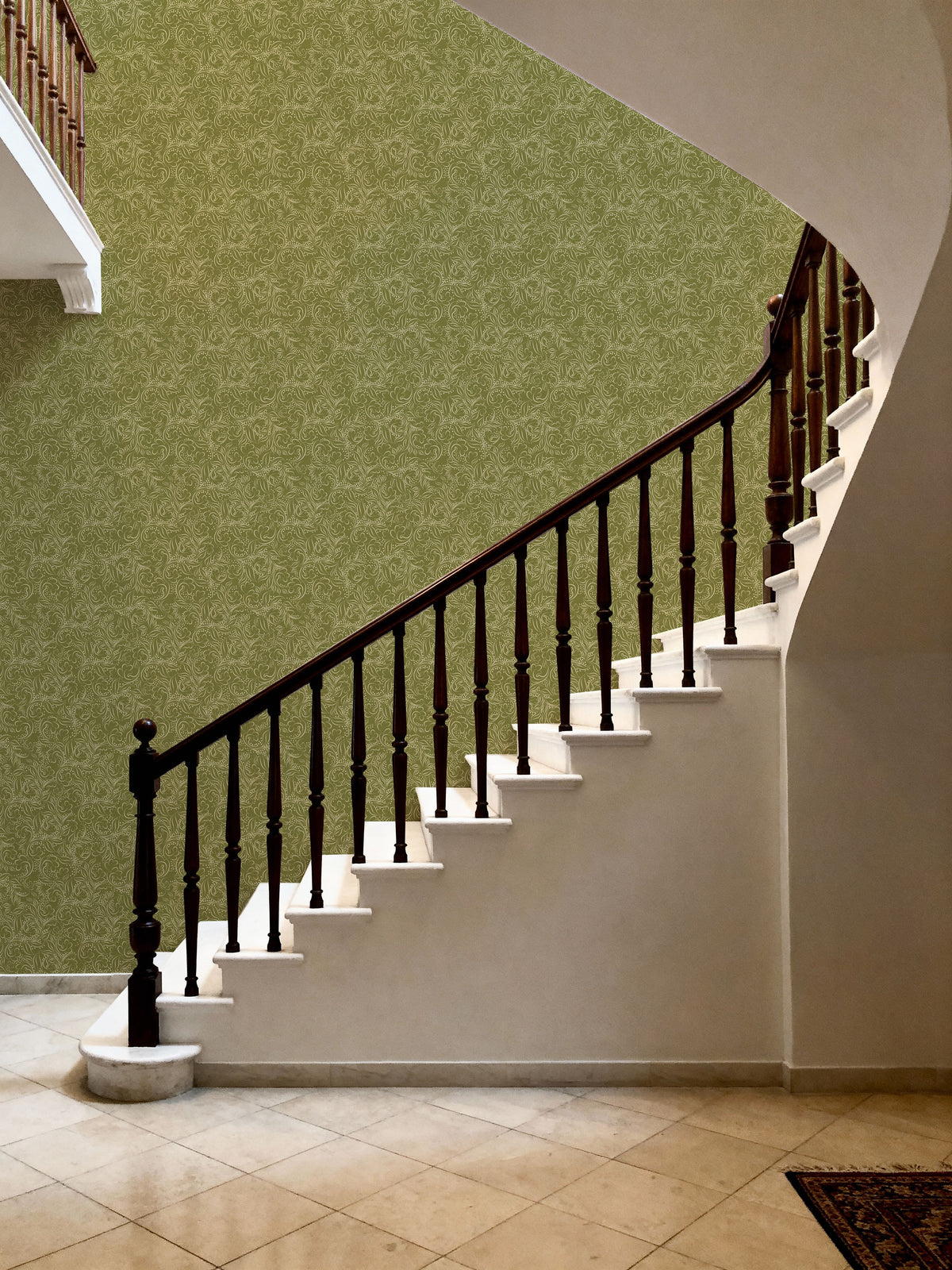 Catch the Breeze, Olive Mural Wallpaper - room preview 03