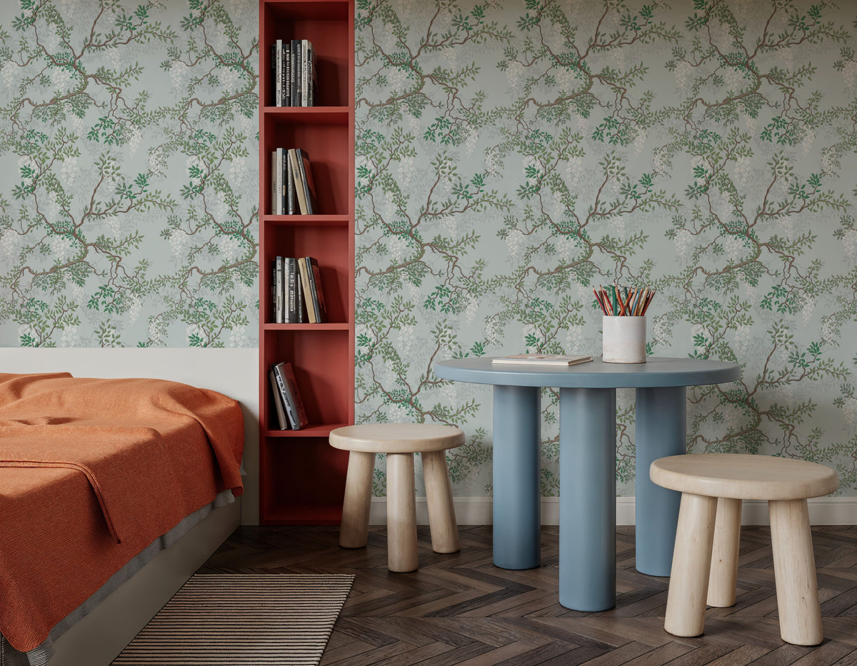 Climbing Wisteria, Sky Mural Wallpaper - room preview 03