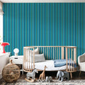 Kala Lines Blue Mural Wallpaper - room preview 03
