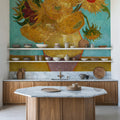 Vase with Twelve Sunflowers Mural Wallpaper - room preview 03