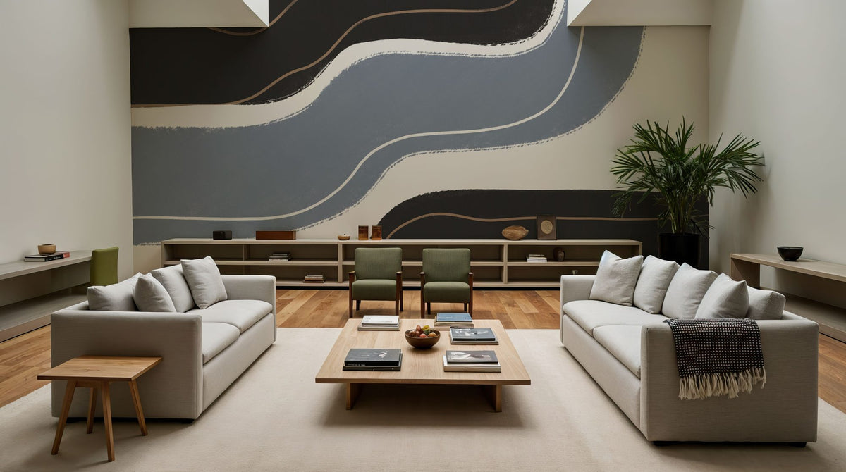 Waterfall Abstract I Mural Wallpaper - room preview 03