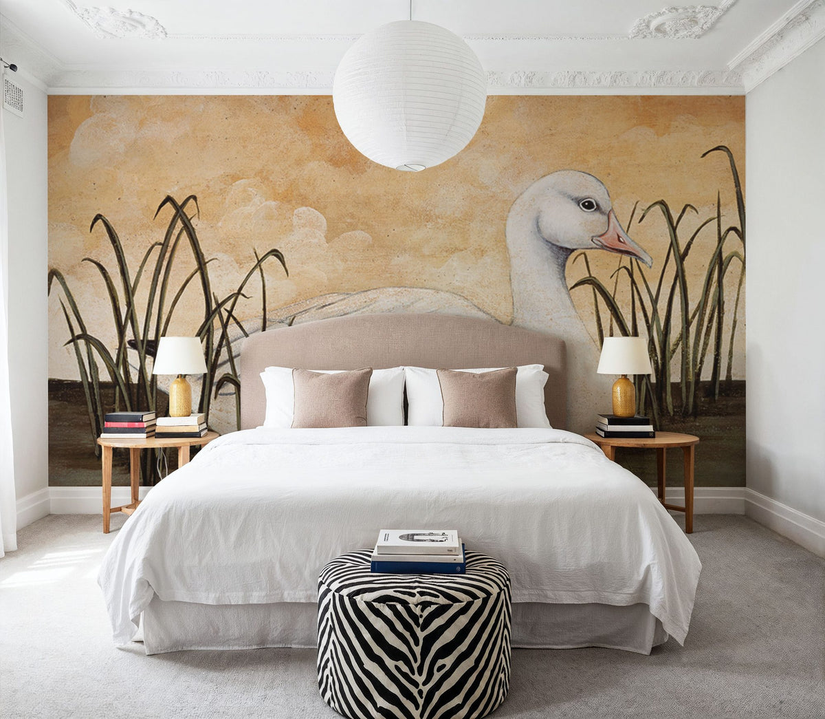 Snow Goose Mural Wallpaper - room preview 03