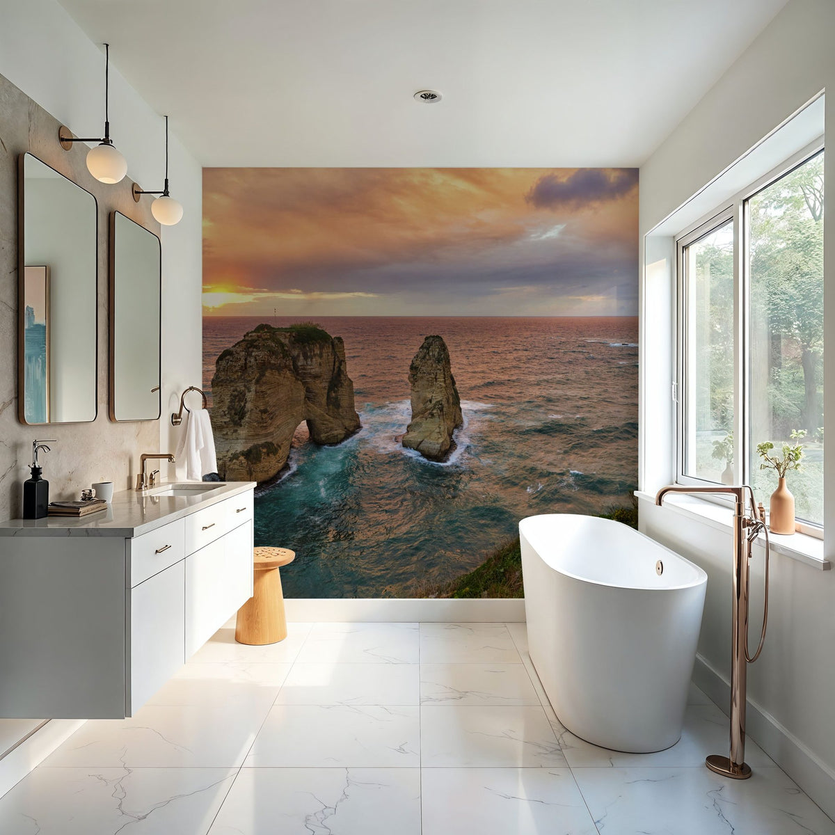Sunset Sentinels Mural Wallpaper - room preview 03