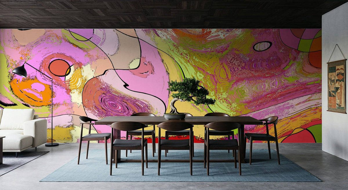 Hypnotic Tree Mural Wallpaper - room preview 03