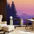Purple Sky At Night Mural Wallpaper - room preview 03