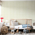 Coastal Leaning Green Mural Wallpaper - room preview 03