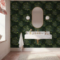 Mosses, Deep Green Mural Wallpaper - room preview 03