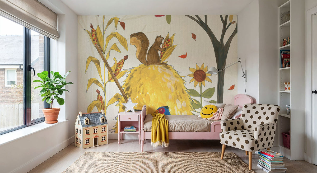 Woodland Harvest V Mural Wallpaper - room preview 03