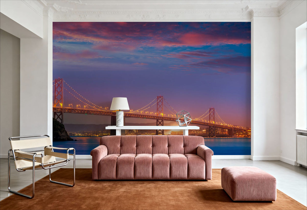 Bay Bridge Mural Wallpaper - room preview 03