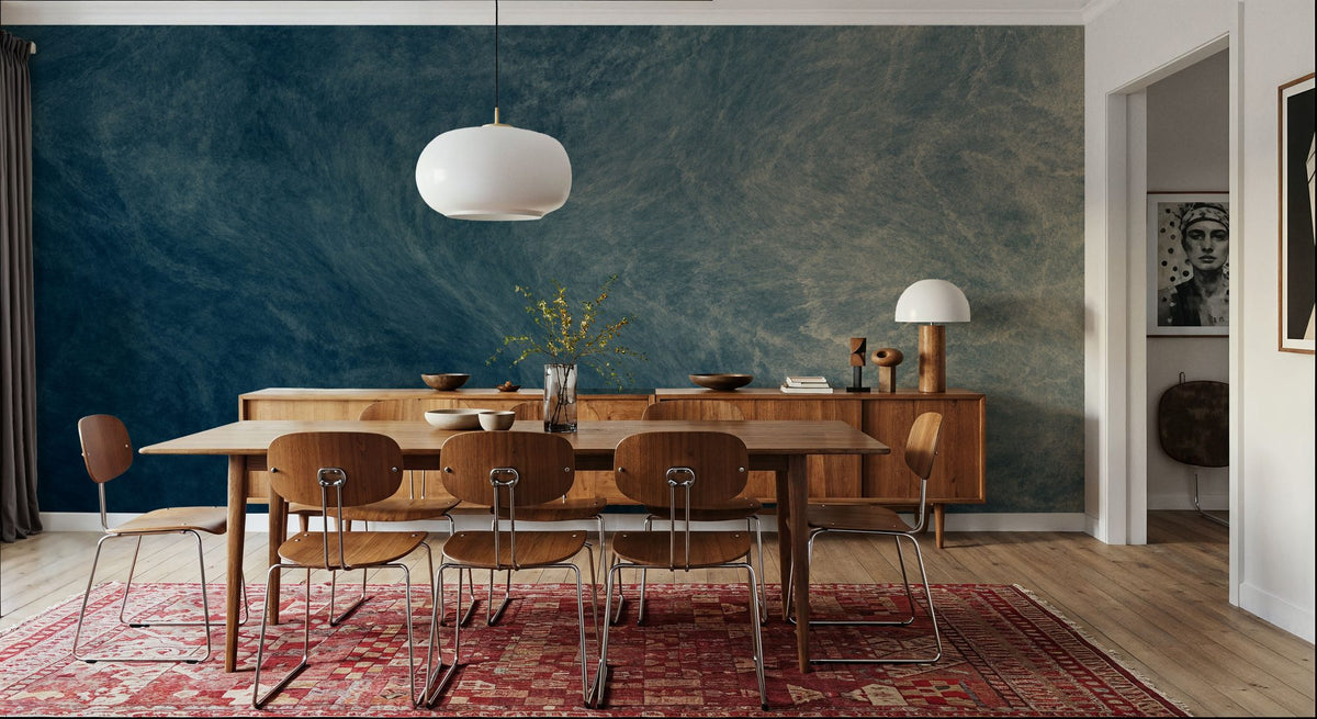 Cloud Drift Mural Wallpaper - Blue Tone - room preview 03