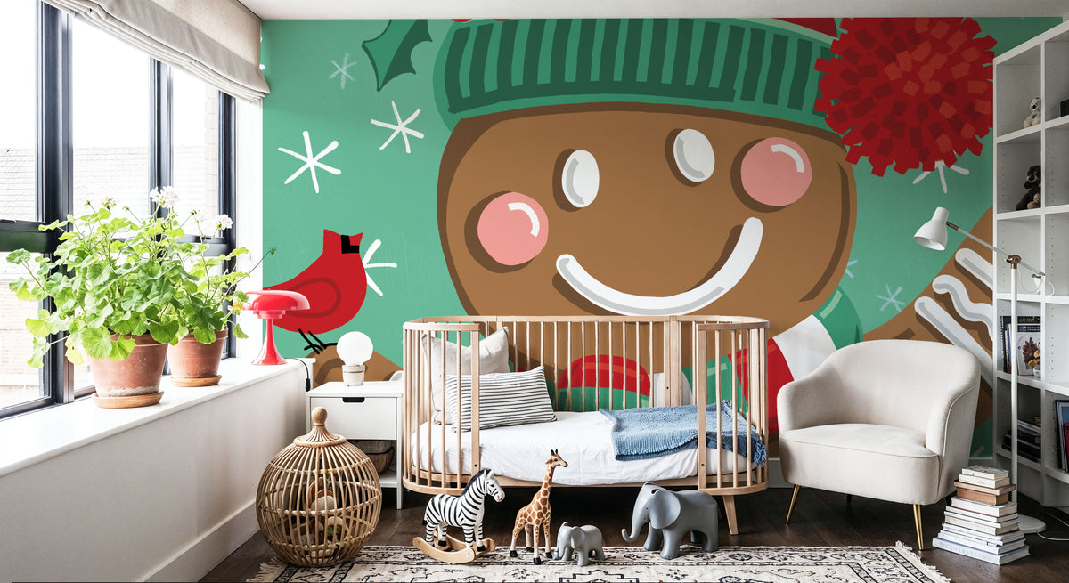 Festive Christmas VIII Mural Wallpaper - room preview 03
