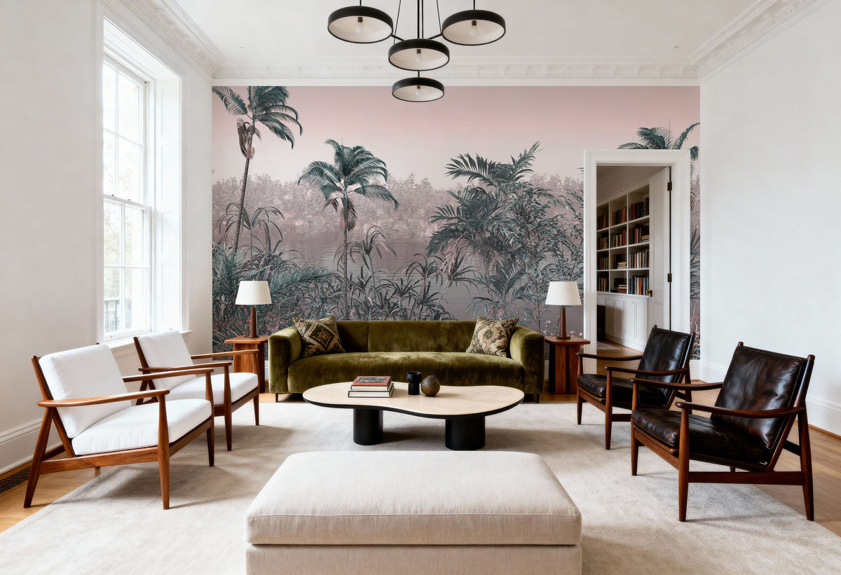 Jungle Seashore Mural Wallpaper - room preview 03