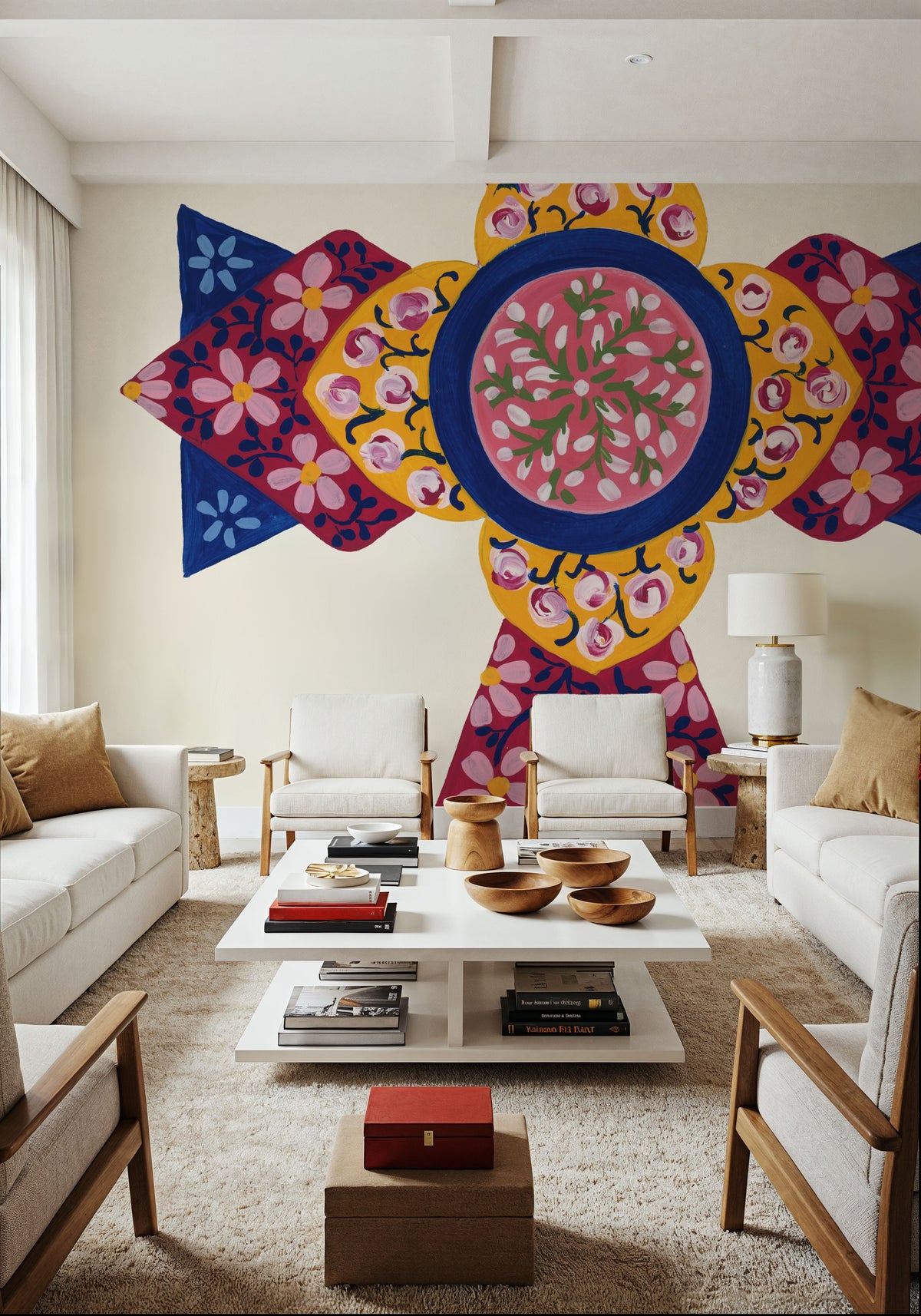 Blooming Cross I Mural Wallpaper - room preview 03