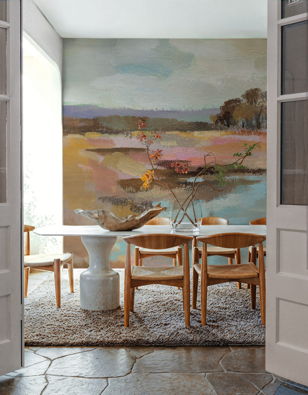 Golden Fall Mural Wallpaper - Warm Tone - room preview 03