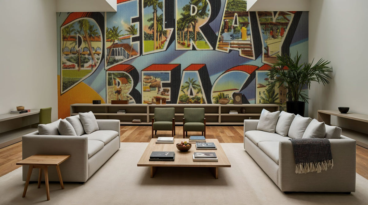 Greetings From Delray Beach Mural Wallpaper - room preview 03