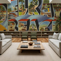 Greetings From Delray Beach Mural Wallpaper - room preview 03
