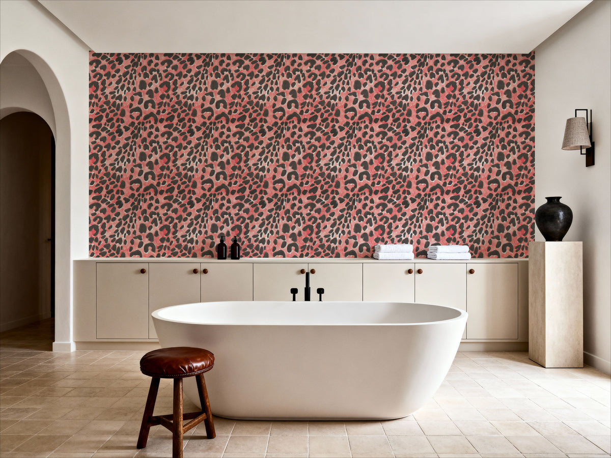 Summer Paws Red Mural Wallpaper - room preview 03