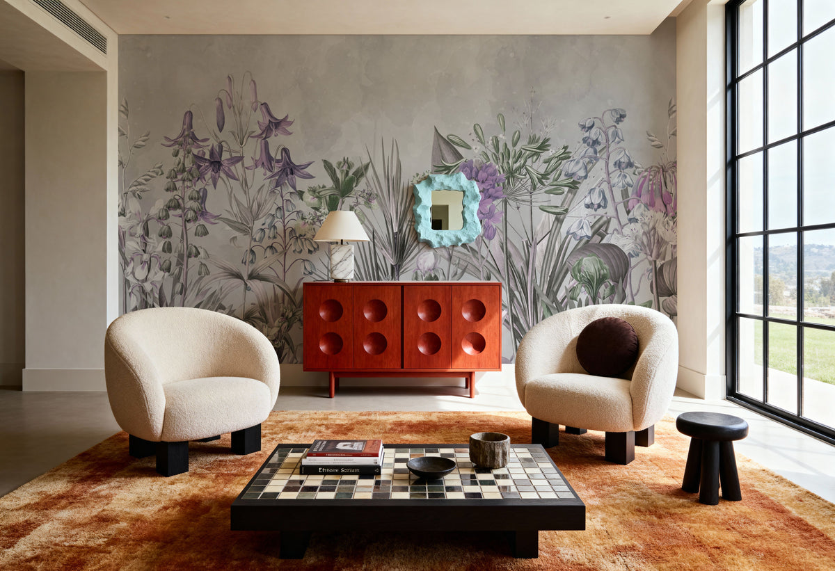 Field of Dreams Lilac Mural Wallpaper - room preview 03