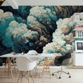 Clouds and Waves Mural Wallpaper - room preview 03