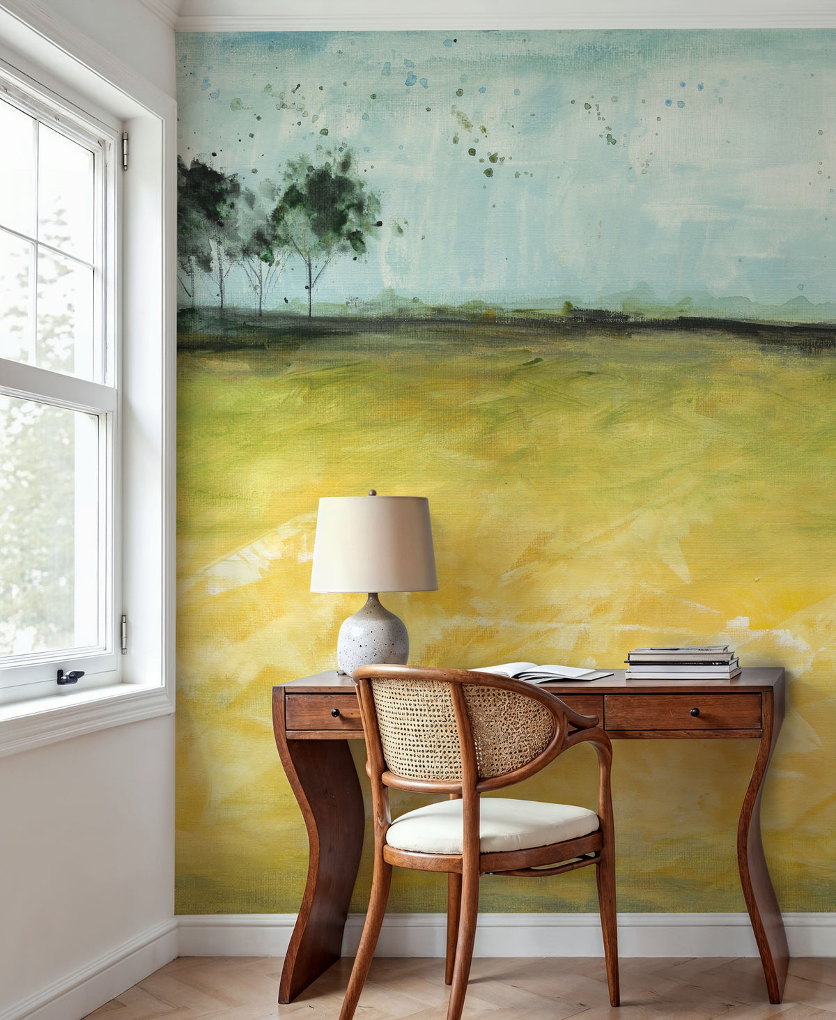 Over the Meadow Mural Wallpaper - room preview 03