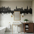 Stamford England Skyline Black & White Mural Wallpaper - room preview 03