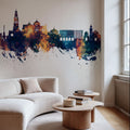 Córdoba Spain Skyline Blue & Bronze Mural Wallpaper - room preview 03