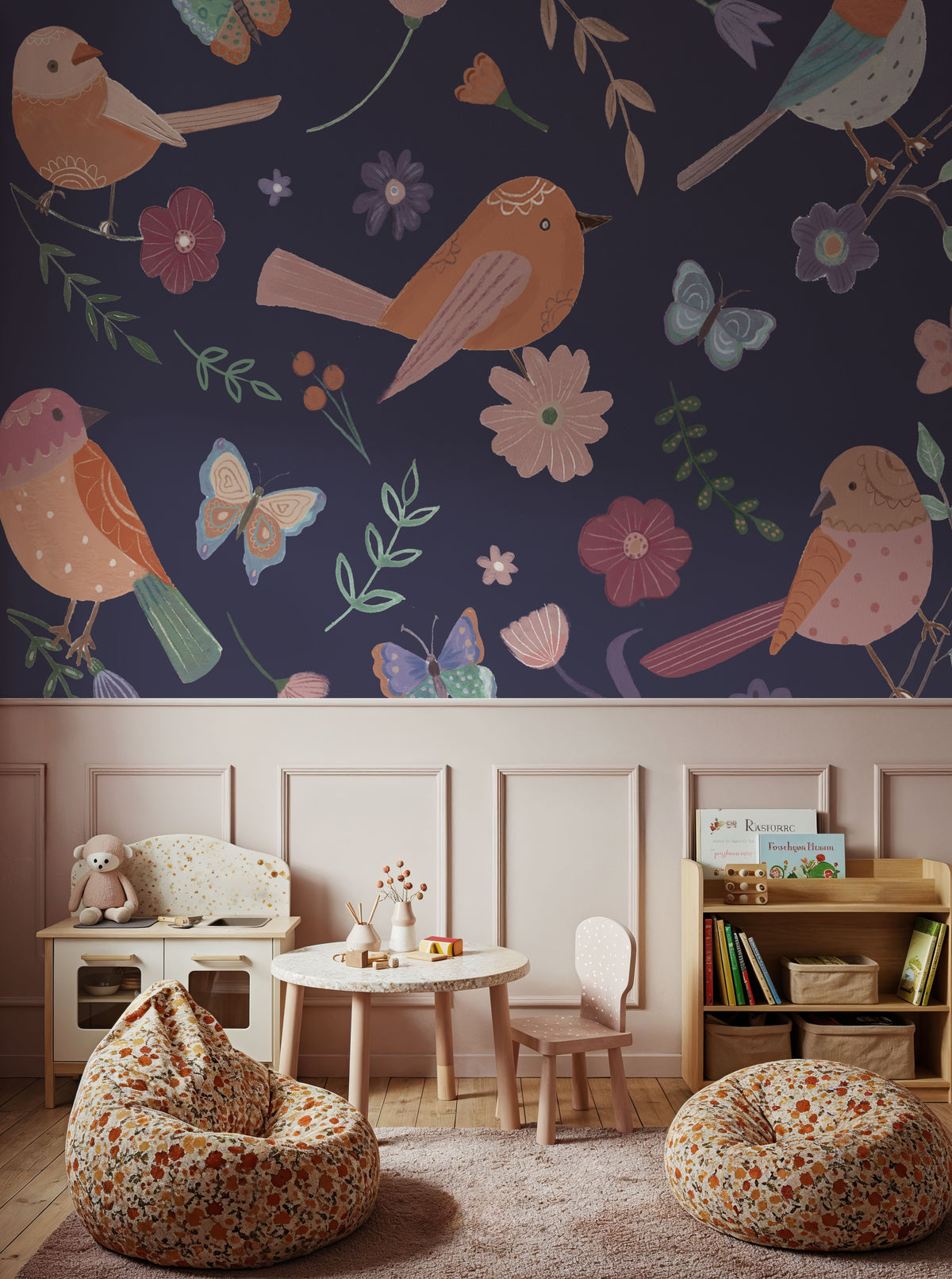 Royal Birds Mural Wallpaper - room preview 03