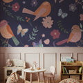 Royal Birds Mural Wallpaper - room preview 03