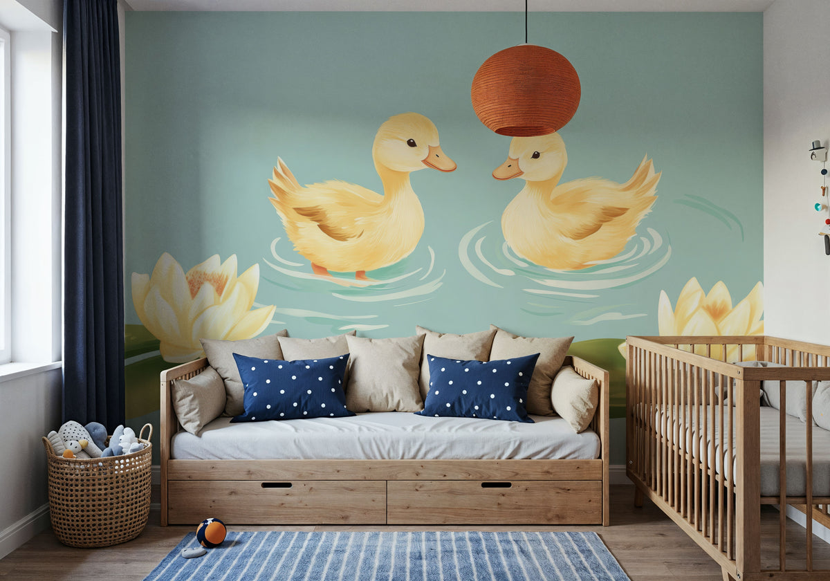 Lovable Ducklings Mural Wallpaper - room preview 03