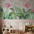 Flamingo Challenge Mural Wallpaper - room preview 03