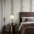 Lavender Curtain Mural Wallpaper - room preview 03