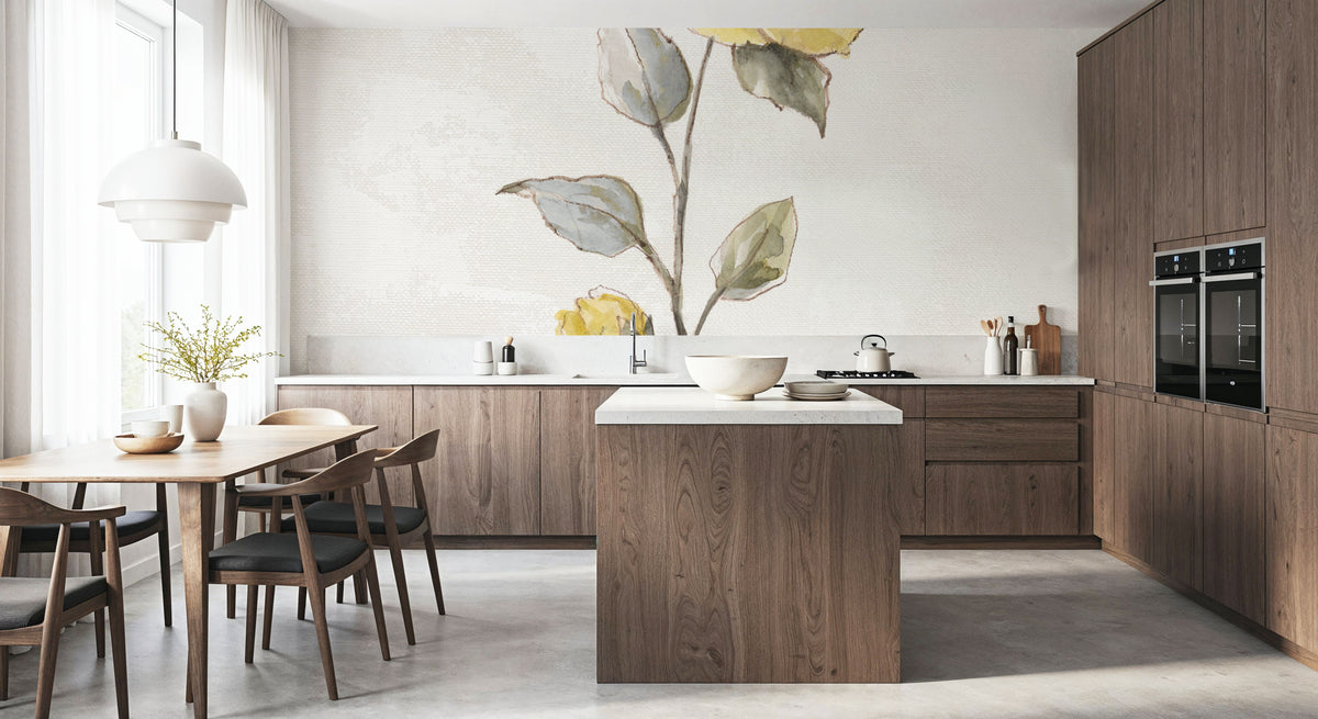 Sunny Roses Flower I Mural Wallpaper - room preview 03