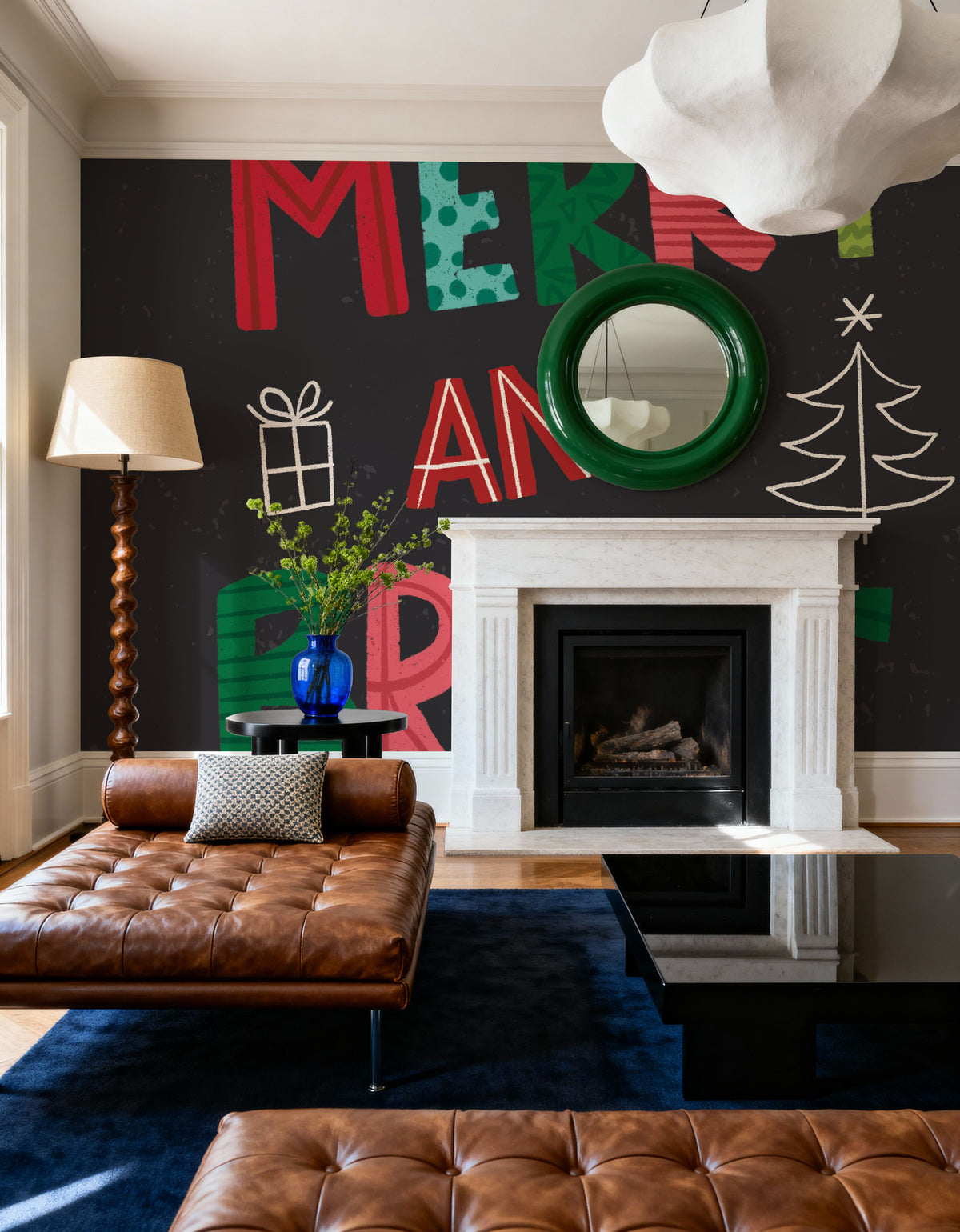 Holiday Wishes III Mural Wallpaper - room preview 03