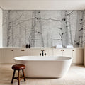 Winter Birch Serenity Mural Wallpaper - room preview 03
