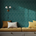 Coastal Signals Turqouise Mural Wallpaper - room preview 03