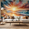 Ocean Twilight Mural Wallpaper - room preview 03
