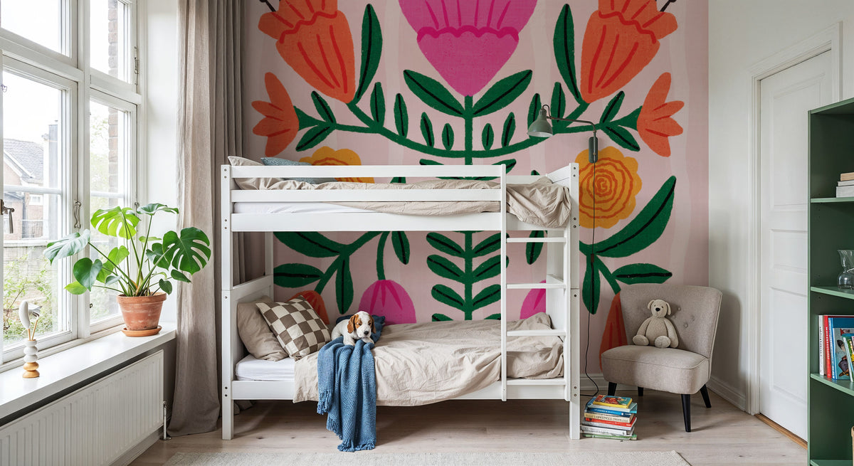 Modern Botanical IV Mural Wallpaper - room preview 03
